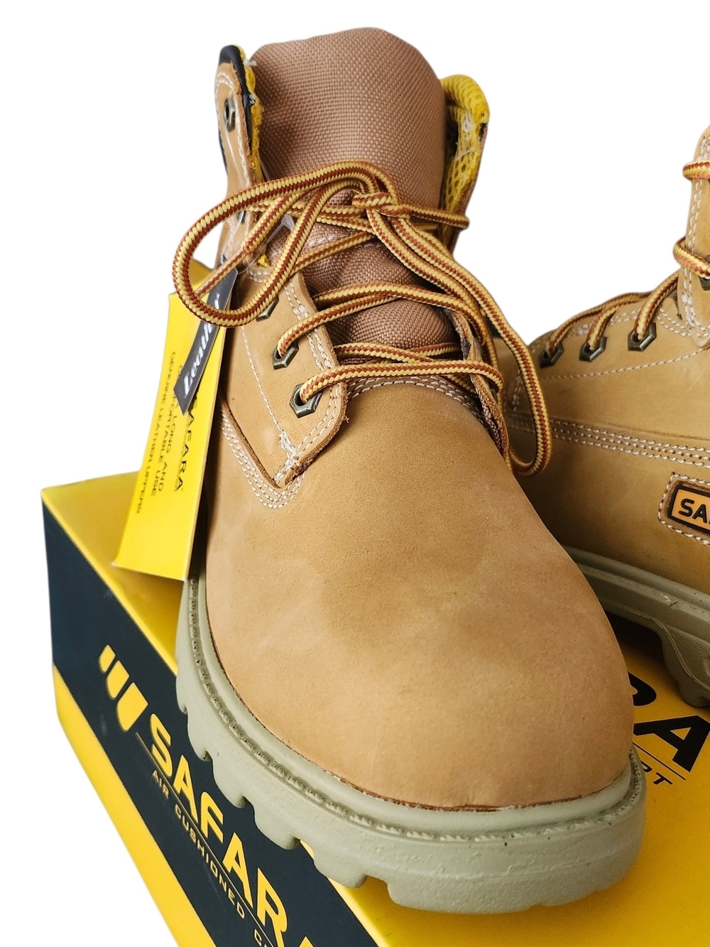 Men's Safara Tan Work Boots - Picture 3 of 13